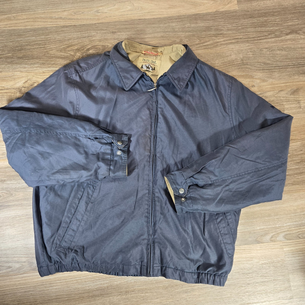 Vintage Pacific Trail Jacket Mens XL Navy Fleece Lined Outdoor Gorpcore Utility